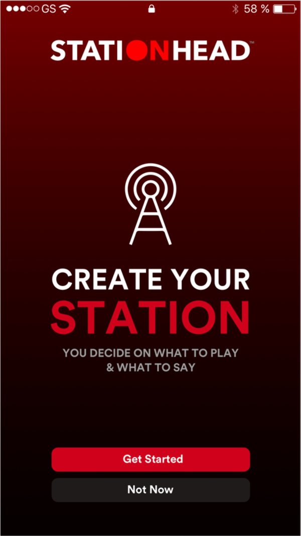 Create your station screen
