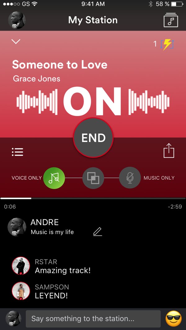 Final control bar with voice only active